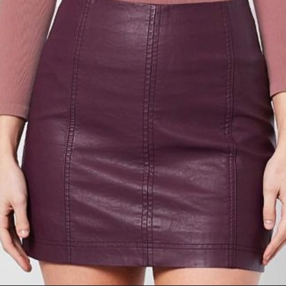 Free People Dresses & Skirts - Free People Vegan Leather Mini Skirt